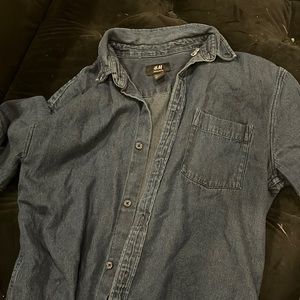H&M blue button up